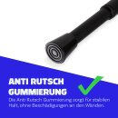 Spannstange ausziehbar, ohne Bohren Schwarz Ø10/13 mm 60-90 cm