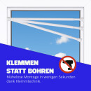 Spannstange ausziehbar, ohne Bohren Weiß Ø16/19 mm 60-90 cm