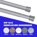 Spannstange ausziehbar, ohne Bohren Silber Ø22/25 mm 60-90 cm