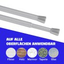 Spannstange ausziehbar, ohne Bohren Silber Ø10/13 mm 80-125 cm