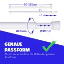 Spannstange ausziehbar, ohne Bohren Weiß Ø22/25 mm 80-125 cm