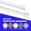 Spannstange ausziehbar, ohne Bohren Weiß Ø22/25 mm 80-125 cm