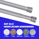 Spannstange ausziehbar, ohne Bohren Silber Ø22/25 mm 80-125 cm