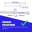 Spannstange ausziehbar, ohne Bohren Weiß Ø10/13 mm 120-210 cm