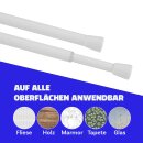 Spannstange ausziehbar, ohne Bohren Weiß Ø10/13 mm 120-210 cm