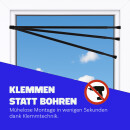 Spannstange ausziehbar, ohne Bohren Schwarz Ø10/13 mm 120-210 cm