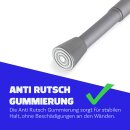 Spannstange ausziehbar, ohne Bohren Silber Ø10/13 mm 120-210 cm