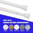 Spannstange ausziehbar, ohne Bohren Weiß Ø16/19 mm 120-210 cm