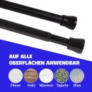 Spannstange ausziehbar, ohne Bohren Schwarz Ø16/19 mm 120-210 cm