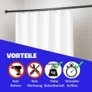 Spannstange ausziehbar, ohne Bohren Schwarz Ø22/25 mm 120-210 cm