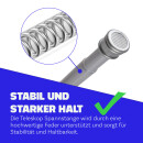 Spannstange ausziehbar, ohne Bohren Silber Ø22/25 mm 120-210 cm