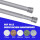 Spannstange ausziehbar, ohne Bohren Silber Ø22/25 mm 120-210 cm