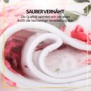 Kuscheldecke XXL mit Rosen 240x200 cm Weiß