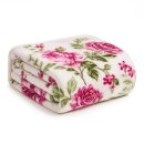 Kuscheldecke XXL mit Rosen 240x200 cm Beige