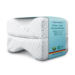 Knie- und Venenkissen "Silver Protect" aus Memory-Schaum 25x19 cm
