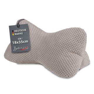 Leseknochen für den Nacken 18x35cm Taupe