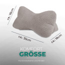 Leseknochen für den Nacken 18x35cm Taupe