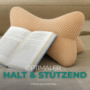 Leseknochen für den Nacken 18x35 cm Hellbraun