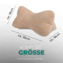 Leseknochen für den Nacken 18x35 cm Hellbraun