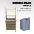 Bambus Wäschekorb 40x30x95 cm