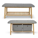 Schuhbank aus Bambus 2 Varianten