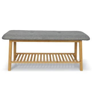 Bambus Schuhbank 100x30x44 cm