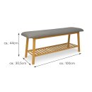 Bambus Schuhbank 100x30x44 cm