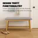 Schuhbank aus Bambus 100x30x44cm