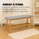 Schuhbank aus Bambus 100x30x44cm