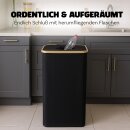 PET-Flaschen Sammelbehälter mit Bambusrahmen 33x44x70 cm