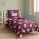 Kinderbettwäsche 2-teilig 135x200/80x80cm mit Motiv Katze