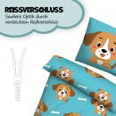 Kinderbettwäsche 2-teilig 135x200/80x80cm mit Motiv Hund