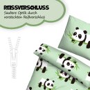 Kinderbettwäsche 2-teilig 135x200/80x80cm mit Motiv Panda