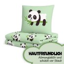 Kinderbettwäsche 2-teilig 135x200/80x80cm mit Motiv Panda