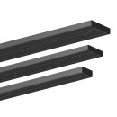 Gardinenschiene Komplettset inkl. Zubehör Schwarz