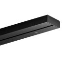Gardinenschiene - Schwarz - ( 90cm / 1-läufig ) Vorhangschiene Komplettset inkl. Zubehör