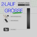 Gardinenschiene Komplettset inkl. Zubehör Schwarz 90cm 2-läufig