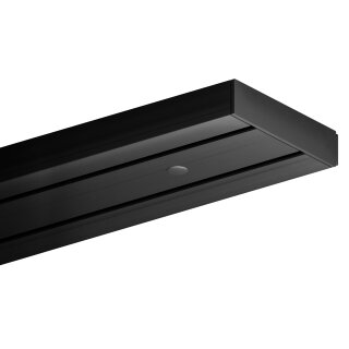 Gardinenschiene Komplettset inkl. Zubehör Schwarz 120cm 2-läufig