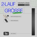 Gardinenschiene Komplettset inkl. Zubehör Schwarz 120cm 2-läufig