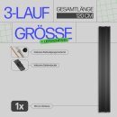Gardinenschiene Komplettset inkl. Zubehör Schwarz 120cm 3-läufig