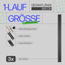 Gardinenschiene Komplettset inkl. Zubehör Schwarz 360cm (3x120cm) 1-läufig