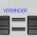 Gardinenschiene Komplettset inkl. Zubehör Schwarz 390cm (3x90/1x120cm) 3-läufig