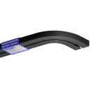 Gardinenschiene Komplettset inkl. Zubehör + 2er Set Rundbogen Schwarz 240cm (2x120cm) 1-läufig