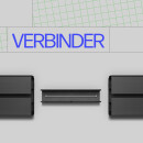 Gardinenschiene Komplettset inkl. Zubehör + 2er Set Rundbogen Schwarz 420cm (2x90/2x120cm) 1-läufig