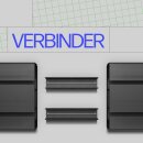 Gardinenschiene Komplettset inkl. Zubehör + 2er Set Rundbogen Schwarz 420cm (2x90/2x120cm) 2-läufig