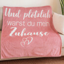 Kuscheldecke mit Spruch - 130x160cm - Rosa