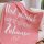 Kuscheldecke Flanell mit Spruch 130x160cm Rosa