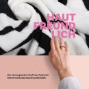 Kuscheldecke Flanell mit Spruch 130x160cm Weiß