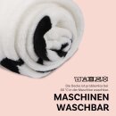 Kuscheldecke Flanell mit Spruch 130x160cm Weiß