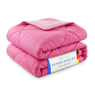 Sommerdecke Steppbett leicht Polyester Pink 135x200 cm